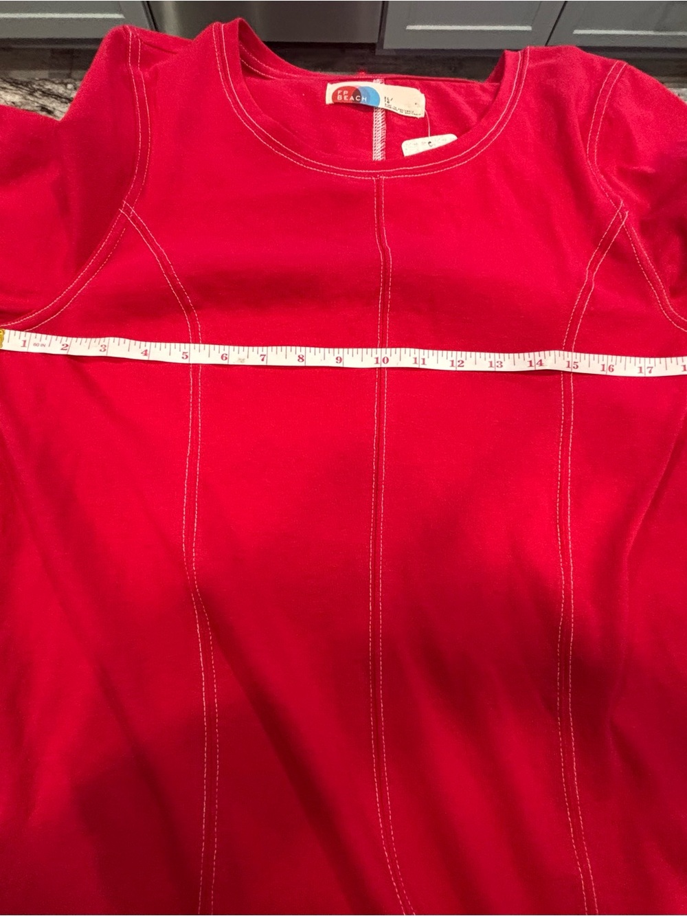 Free People Beach Contrast Stitch Short Sleeve Mini Dress NWT Size XL Retail $68 - Picture 7 of 7